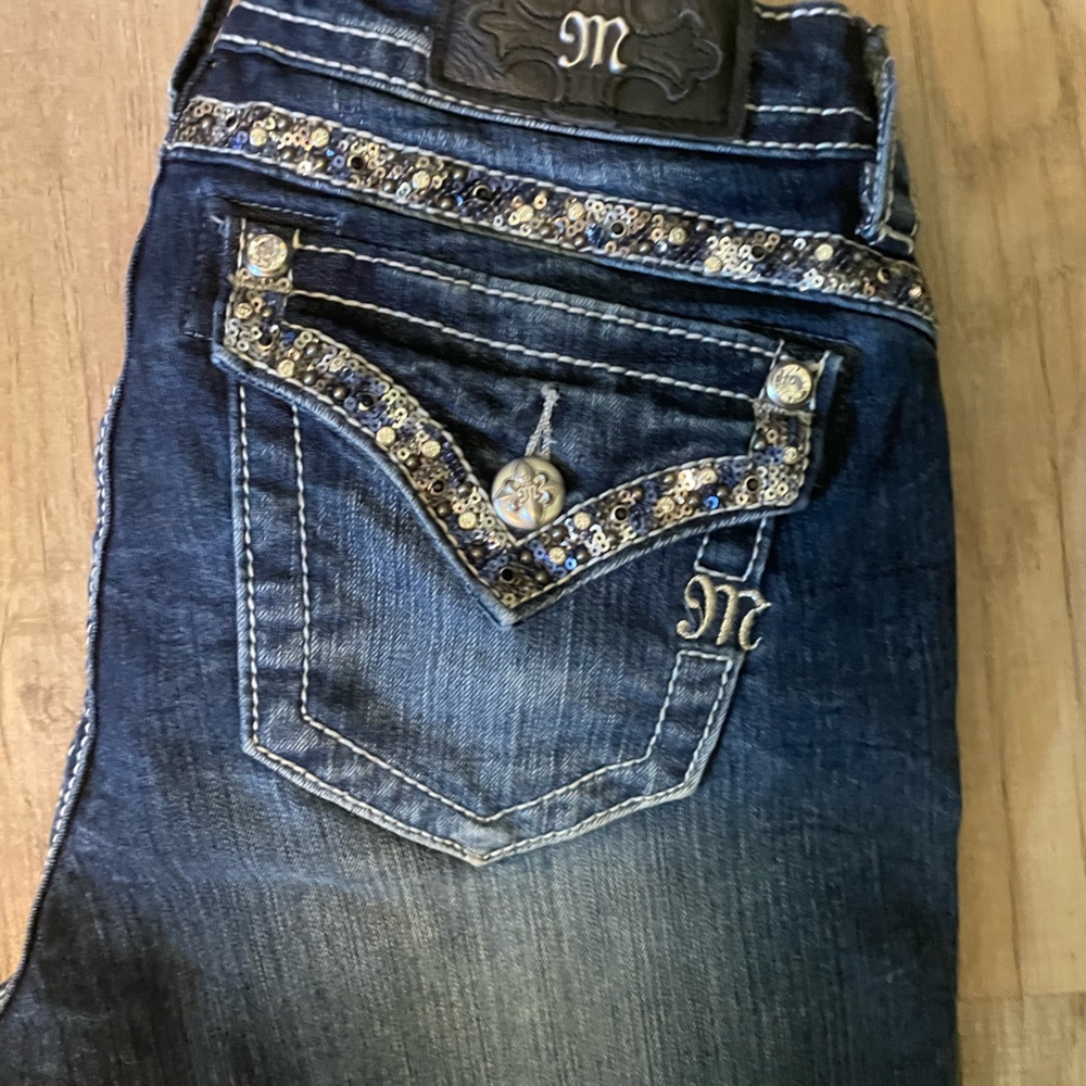 Blinged out miss me jeans